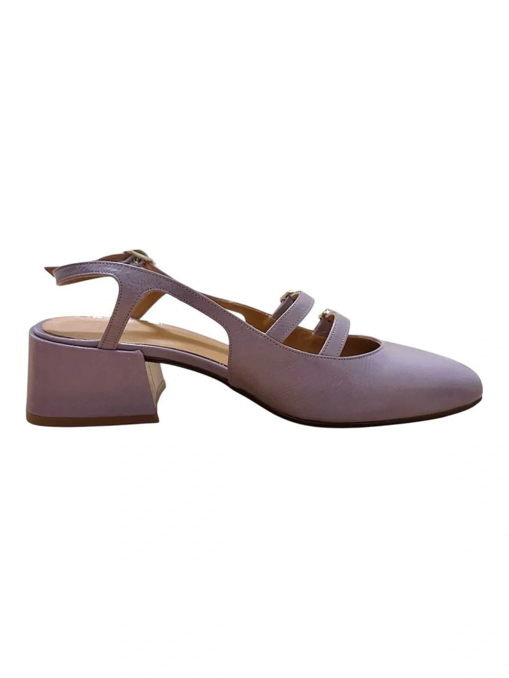Sézane Paula Babies in Patent Lilac Purple Size 38 / US 7-7.5